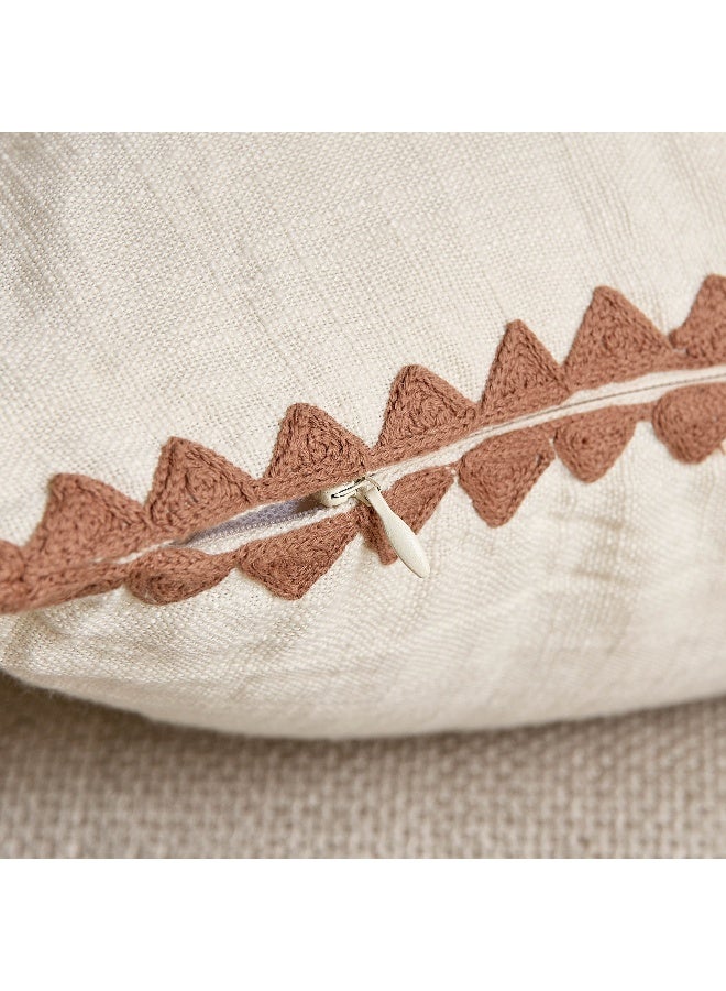 Home Box Arterra Border Embroidered Filled Cushion - 50x50 cm  - Image 3