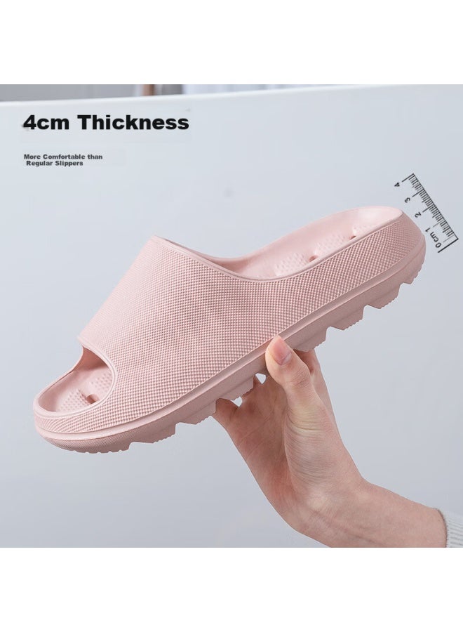 GUOLUOFEI Guoluofei Eva Slippers Non-slip Home Bathroom Shower Slippers Hollow Out Water Drainage Men Women Summer Orange 38-39  - Image 2