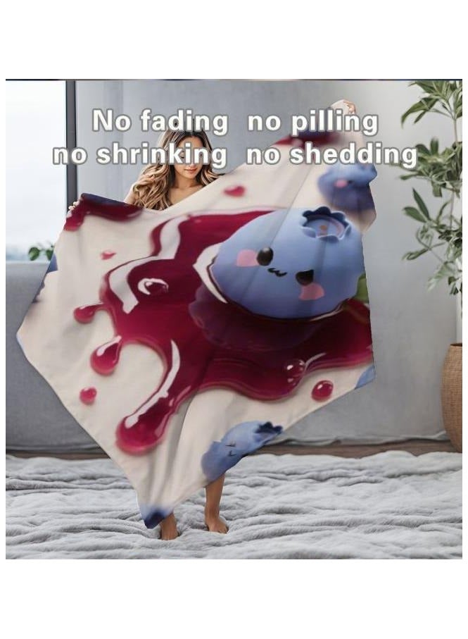 عام بطانية رقيقة من الفانيلا الكرتونية للأطفال أو الطلاب (دافئة ومريحة ومناسبة للنوم والألعاب) 100 سم * 150 سم - 449 - Image 1