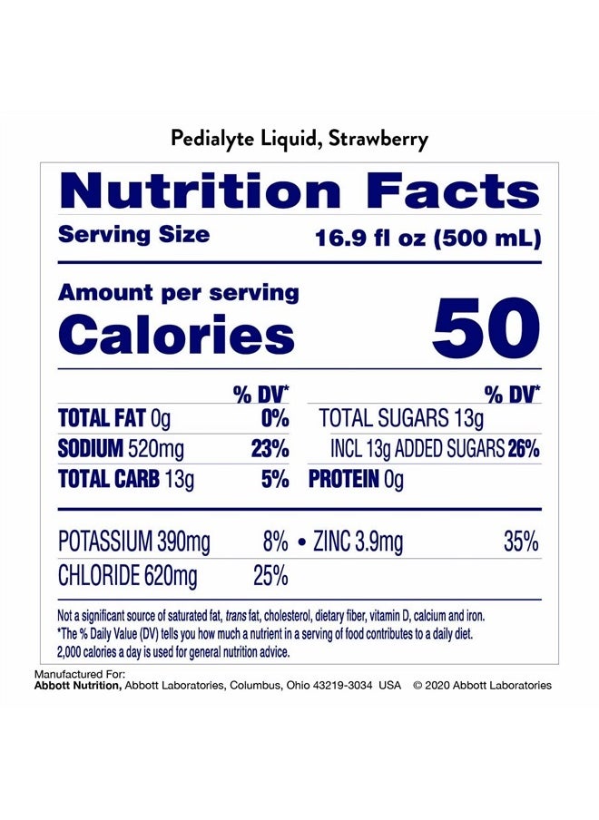 Pedilayte Pedialyte Electrolyte Solution, Strawberry, Hydration Drinks, half liter each 16.9 Fl.Oz (Pack of 12) Package may vary  - Image 5