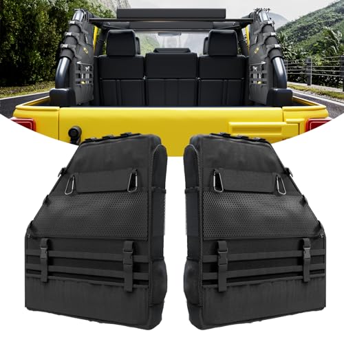 MIKKUPPA Roll Bar Storage Bag Compatible with 19972023 Jeep Wrangler JK TJ LJ Unlimited JL 4Door Saddle Bag Cargo Organizer Tool Kit with MultiPockets Pack of 2 - Image 1