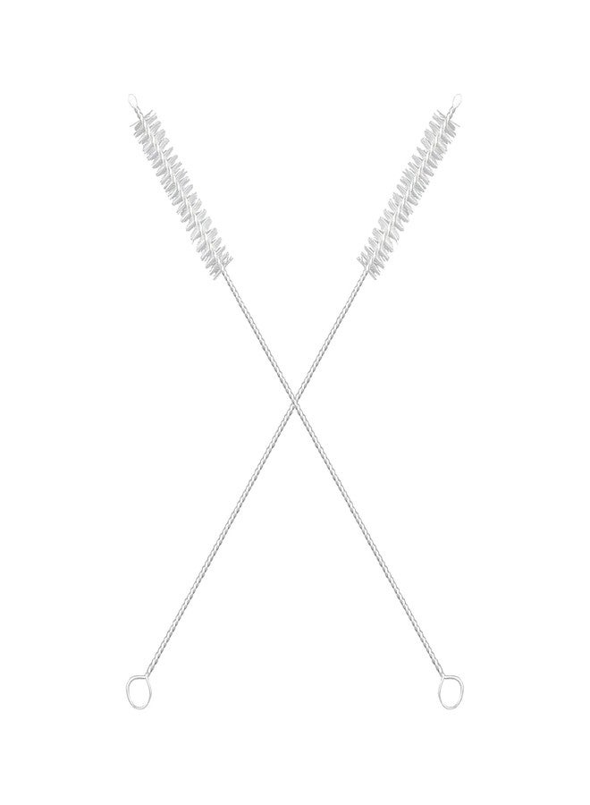 ANKZWEE Straw Cleaning Brush Stainless Steel Nylon Thin Pipes Drinking Straw Washing Cleaning Brushes/Straw Brushes with Tiny Bristles, for Tumbler, Sippy Cup, Bottle and Tube, (Pack of 2) - Image 1