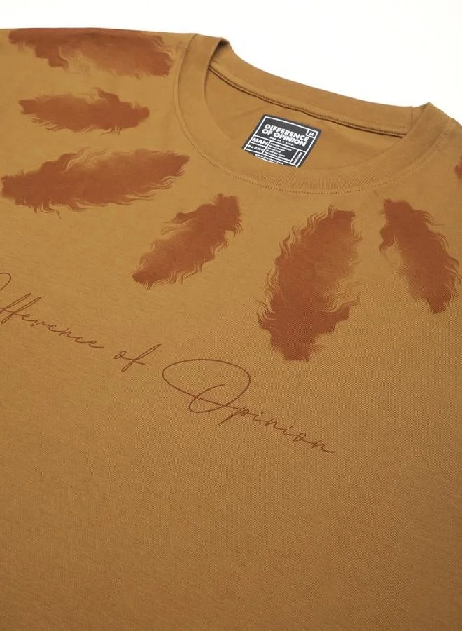 Difference of Opinion Men Oversized Crew Neck Printed T-Shirt