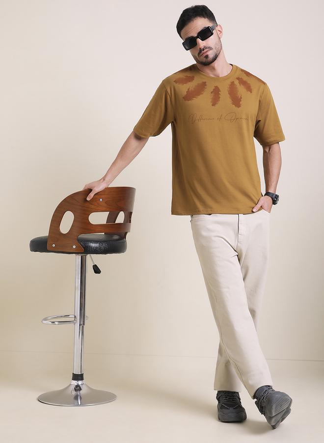 Difference of Opinion Men Oversized Crew Neck Printed T-Shirt - Image 4