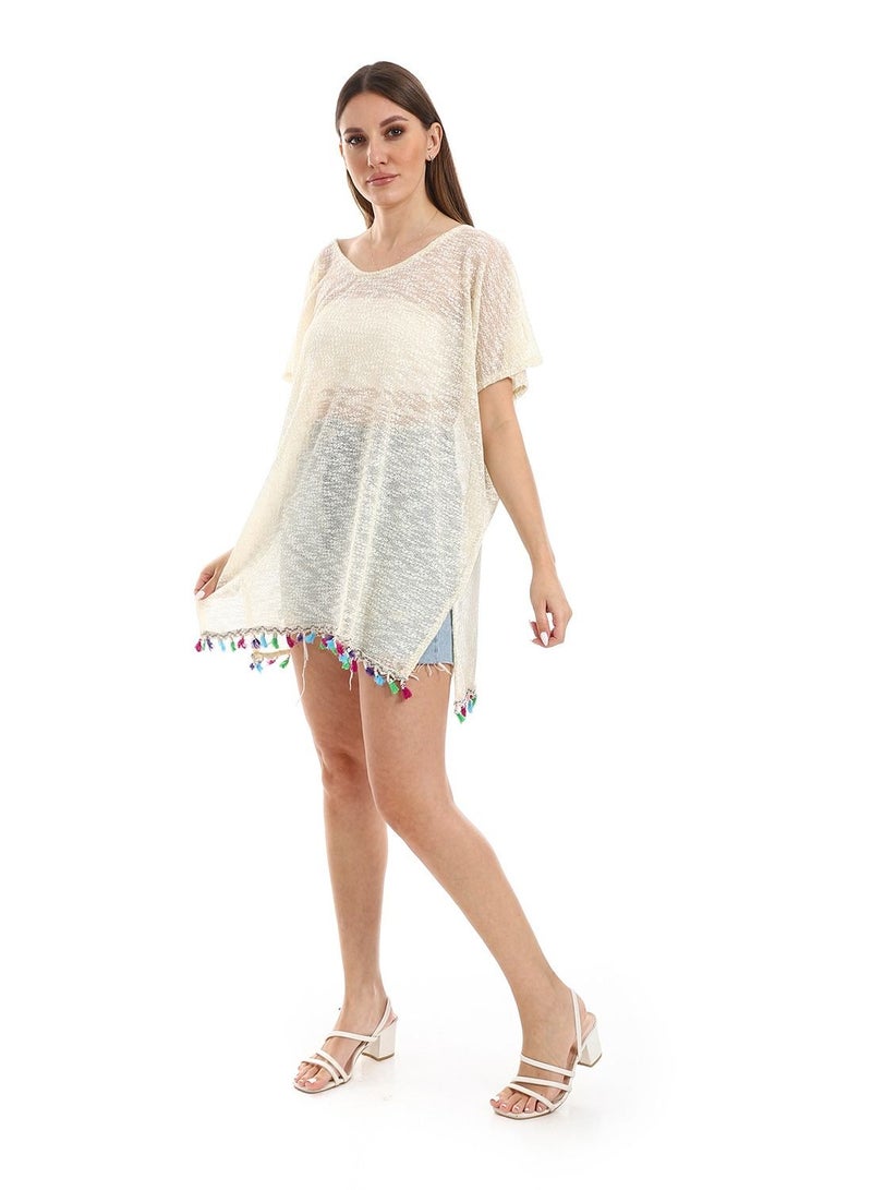 Caesar Womens Shawl Without Sleeves - Image 2