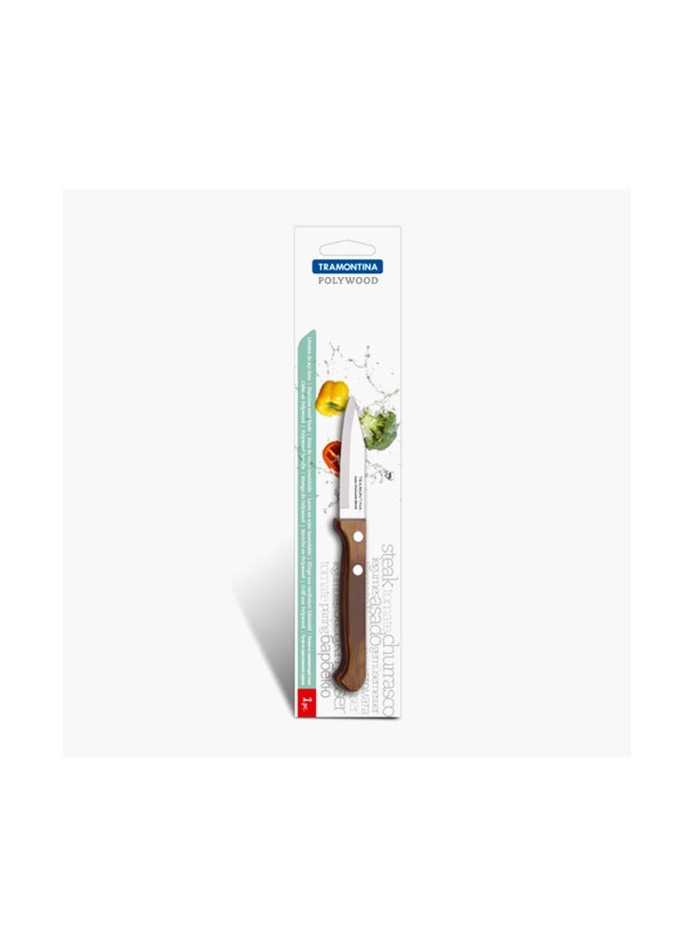TRAMONTINA Tramontina Since 1911 Made in Brazil – 3″ Polywood Paring Knife | Red Treated Wood Handle | Stainless Steel Precision Blade | Dishwasher Safe  - Image 3