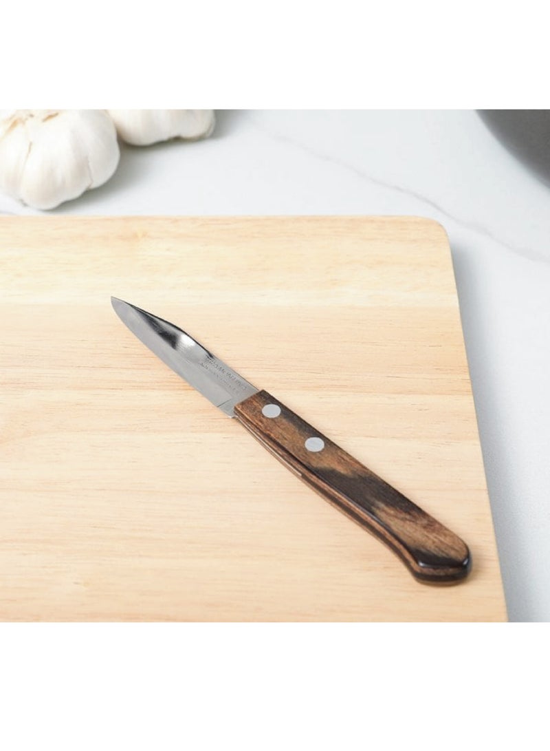 TRAMONTINA Tramontina Since 1911 Made in Brazil – 3″ Polywood Paring Knife | Red Treated Wood Handle | Stainless Steel Precision Blade | Dishwasher Safe  - Image 1