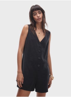 TOPSHOP Button Down Pocket Detail Playsuit  - Image 1