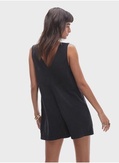 TOPSHOP Button Down Pocket Detail Playsuit  - Image 2