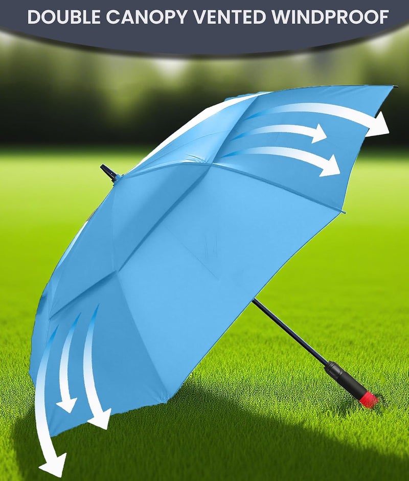 SIEPASA Golf Umbrella Large 62/68/72 Inch Automatic Open Golf Umbrella Extra Large Oversize Double Canopy Vented Umbrella Windproof Waterproof for Men and Women. - Image 3