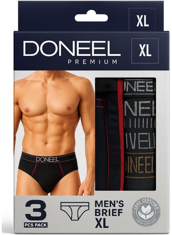 DONEEL Premium Men's Briefs, 3-Pack