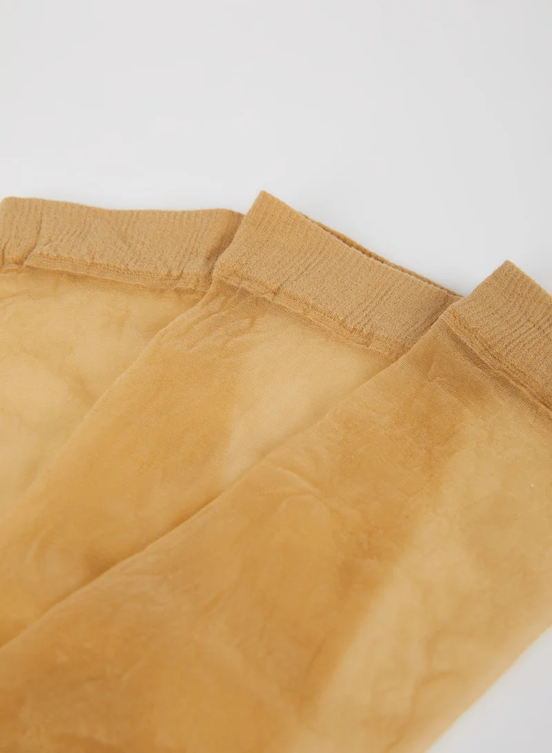 DeFacto 15 Denier Fit 3-Pack Short Sheer Socks