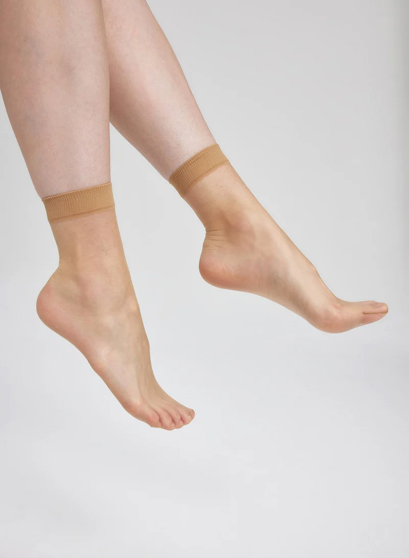 DeFacto 15 Denier Fit 3-Pack Short Sheer Socks