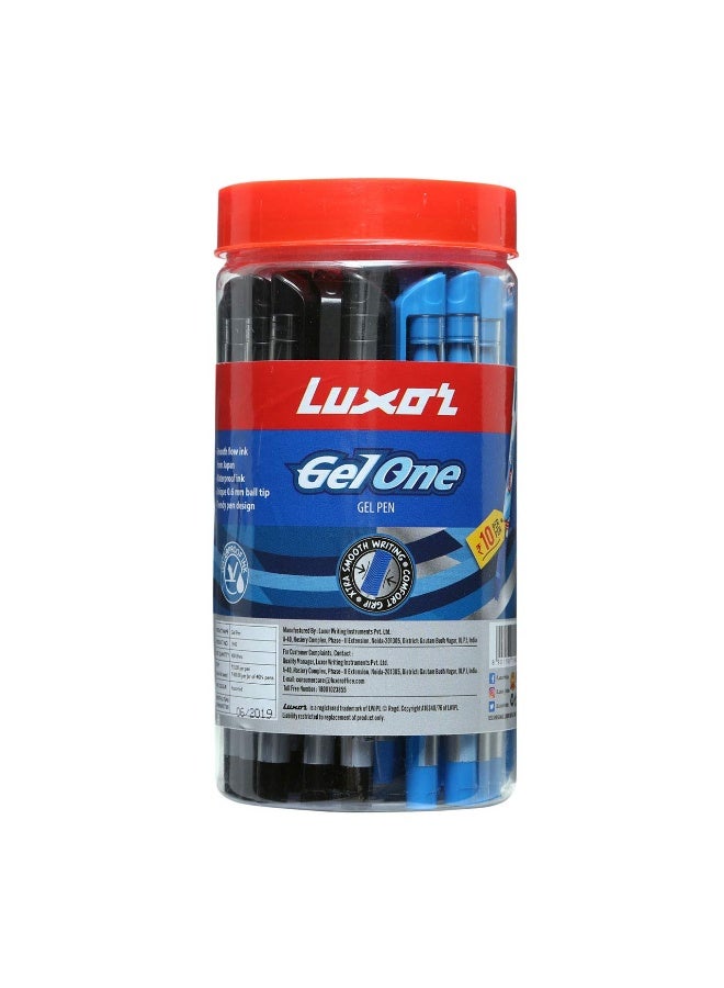 Luxor Gelone GP Ball Pen Assorted (10 PCS) - Image 2