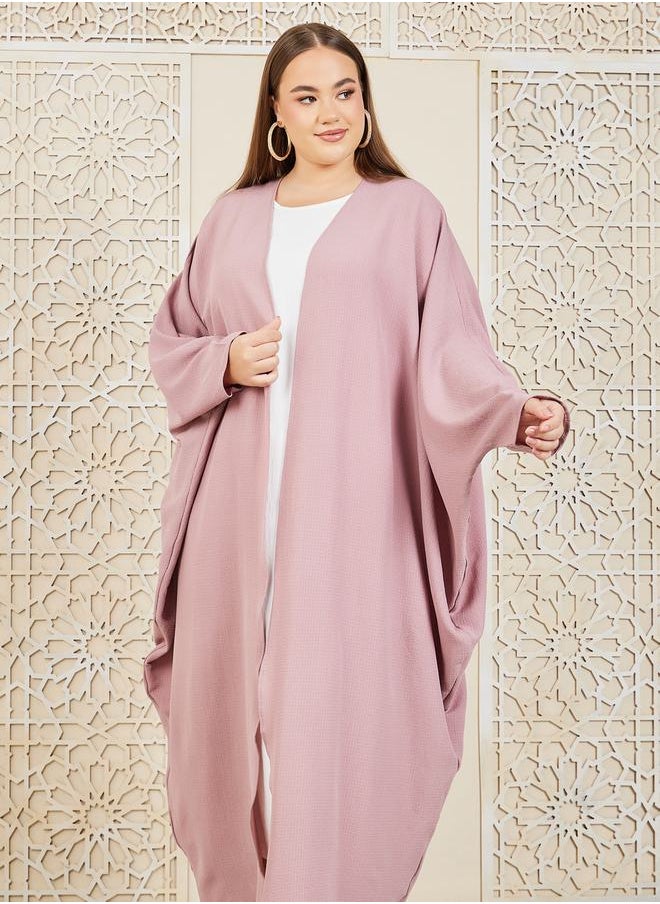 Styli - Oversized Textured Maxi Length Kimono - Image 1