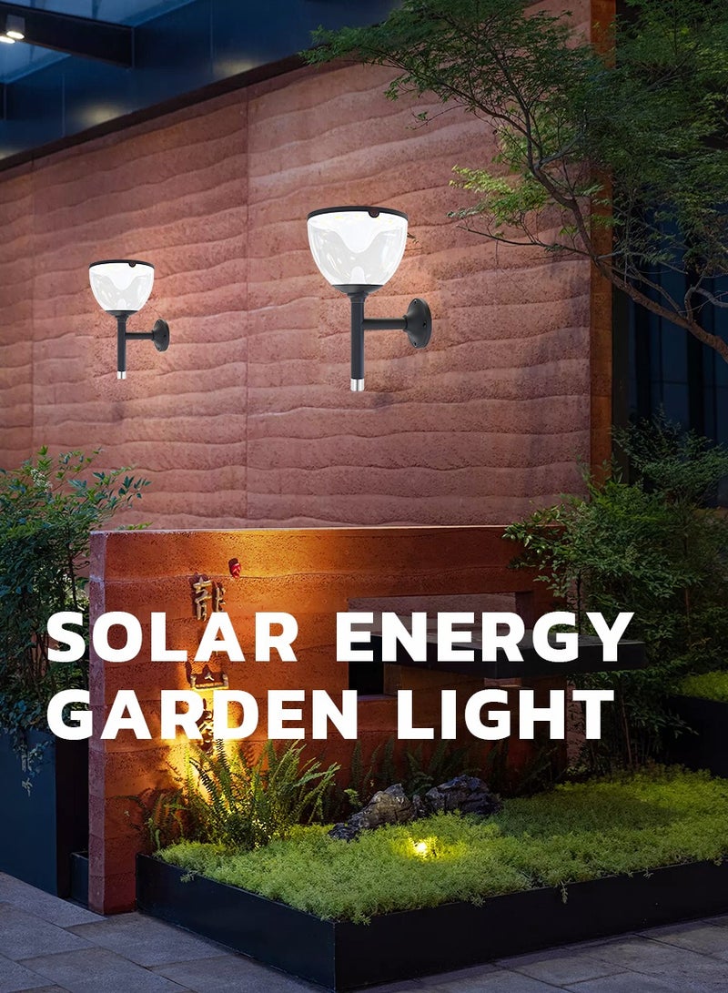 Vmax Modern Solar LED Wall Light – with 360° Coverage for Indoor & Outdoor Security – 20Cm Tall/19Cm Clear Dome – 3 Color Temperature Change – Warm/Natural/Cool White Light – For Home Office Garden - Image 3