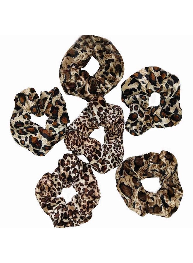 TUICARE 6 Pcs Scrunchies For Hair Cheetah Print Hair Ties Scrunchie Animal Print Velvet Leopard Bow Women Lepord Large Clips For Thick Hair 3 Styles Large - Image 1