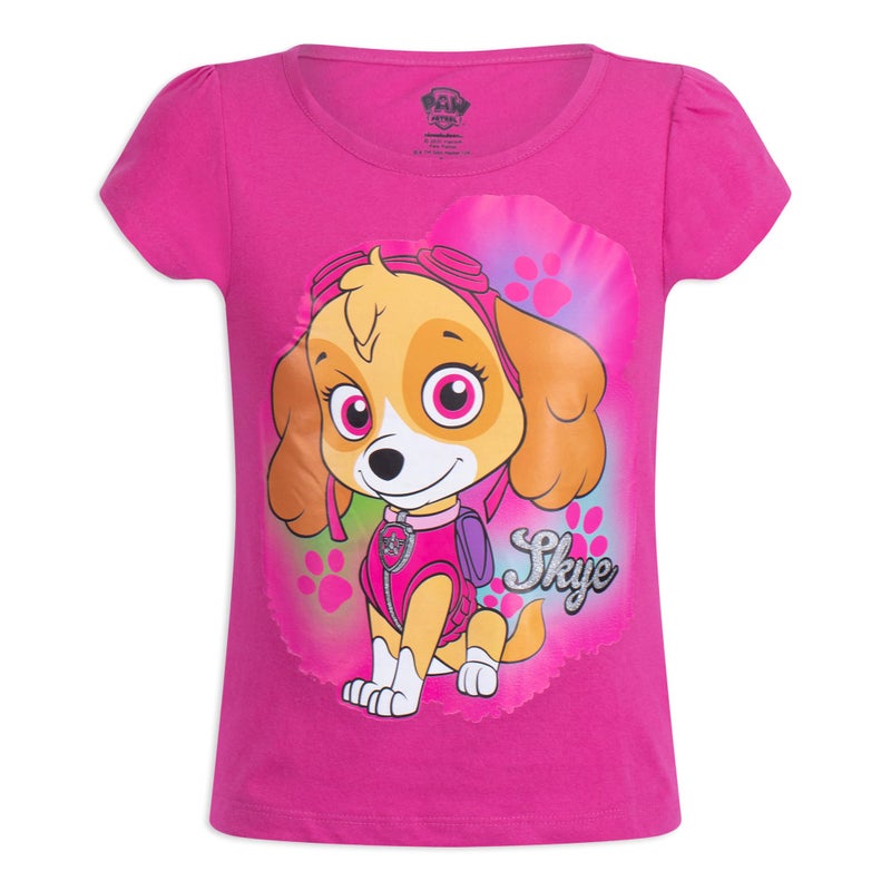 Paw Patrol Nickelodeon Skye and Everest Girls 3 Pack T-Shirts for Toddler Little Kids White - Image 4