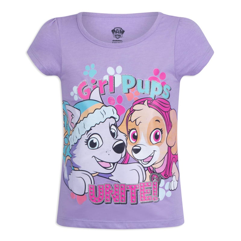 Paw Patrol Nickelodeon Skye and Everest Girls 3 Pack T-Shirts for Toddler Little Kids White - Image 2