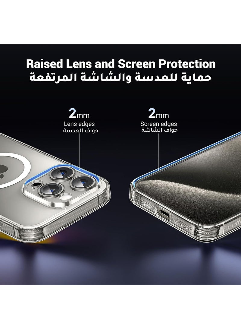 Concretization iPhone 15 Pro Magsafe Case Clear, N52 Stronger Magnets, Shockproof Military-Grade Protection, iPhone 15 Pro Cover Anti-Yellow And Anti-Scratch, Ultra Slim, Magnetic Cover for 15 Pro 6.1-Inch - Clear - Image 5