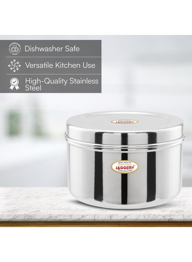 JAGGERY Brand Heavy Gauge Stainless Steel Container/Storage Box/Deep Betha Dabba/Grocery Canister/Multipurpose Dibba (Capacity- 1900ml, pack of 1pc) for Laddu,Papad,Chips,idl - Image 4