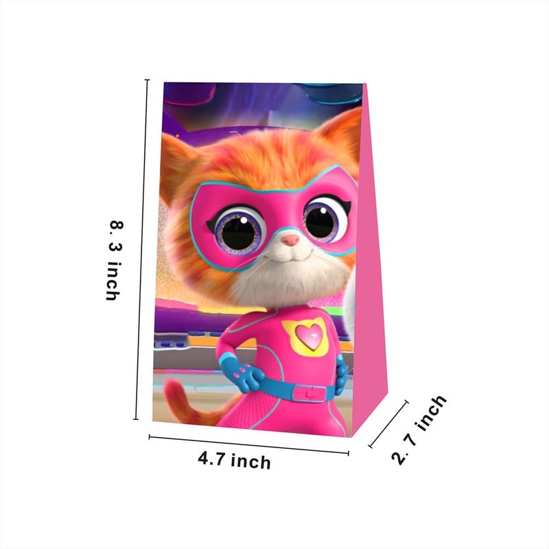 BNFUO 12pcs Super Cats Birthday Party Gift Bags Goodie Bags,Super Cat Party Supplies for Kids Birthday Decorations - Image 4