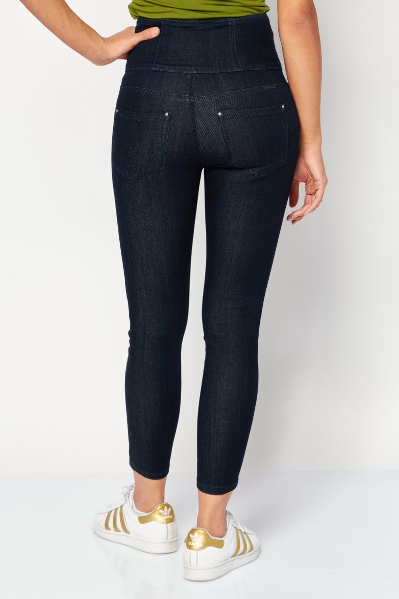 VERO MODA Women Regular Fit Washed Denim Jeans, Navy - Image 2