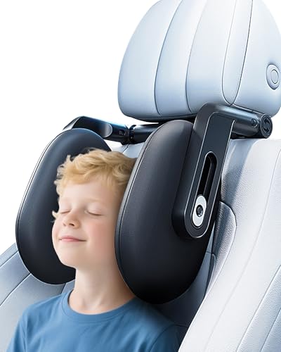 RunSnail Car Headrest Pillow, 2025 Upgrade 360° Rotating Travel Headrest, 3-Point Linkage Adjustable, Thickened Breathable Memory Foam Headrest, Travel Car Sleeping Pillow for Kids, Adults - Image 1