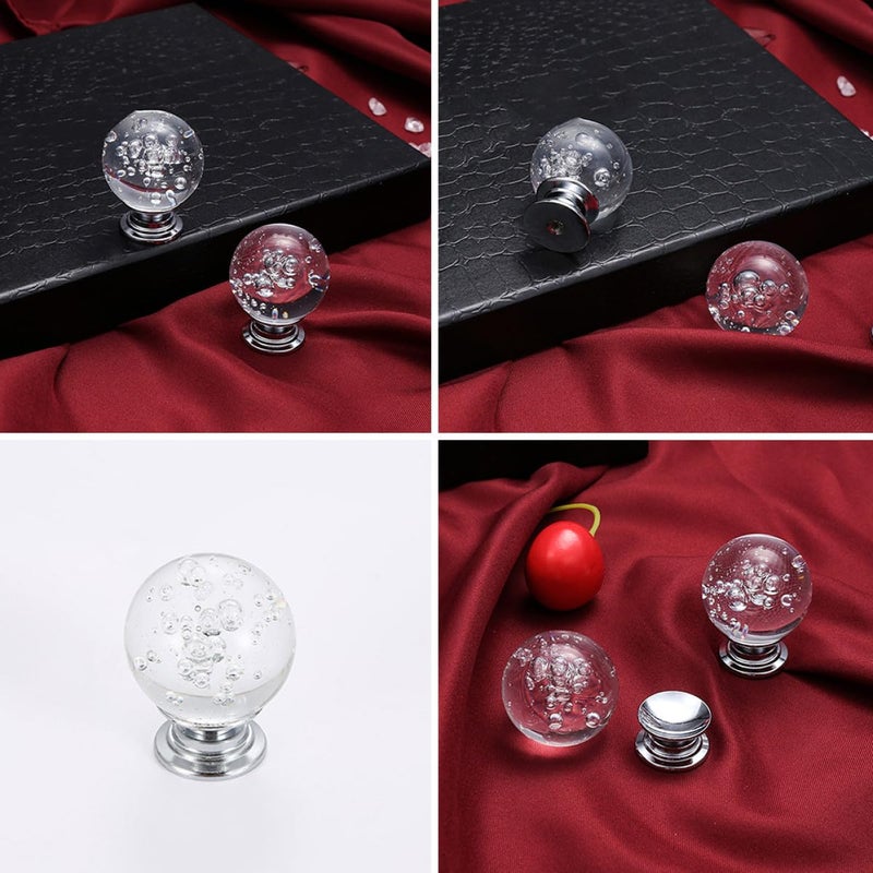 4Pcs Clear Crystal Cabinet Door Pull Handles For Wardrobe Cupboard Drawer - Image 5