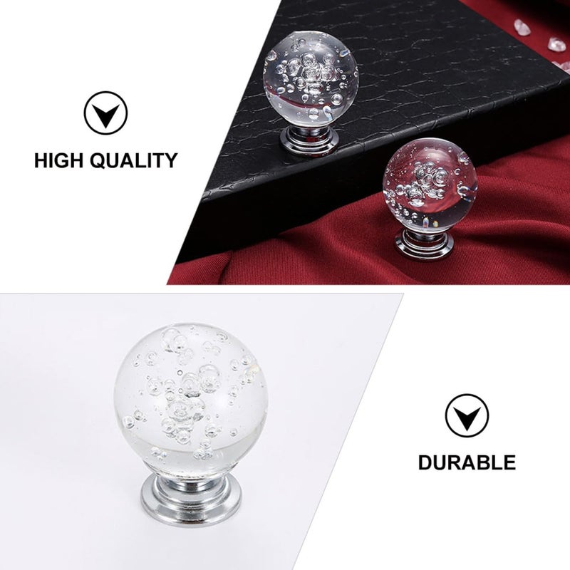 4Pcs Clear Crystal Cabinet Door Pull Handles For Wardrobe Cupboard Drawer - Image 4