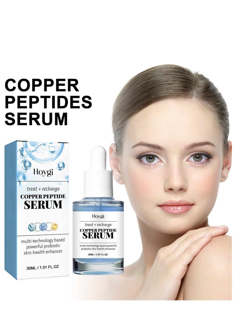 Hoygi Blue Copper Peptide Face Serums, Anti Wrinkle Improves Damaged Skin, Copper Peptides for Face, Glow Serum for Radiant, Hyaluronic Acid Serum Reduces Fine Lines, Improves Skin Barrier 30ml  - Image 1