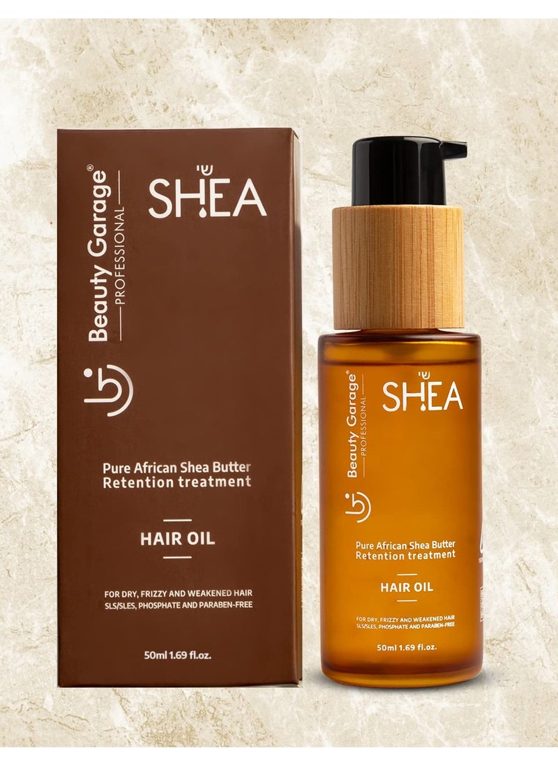 Beauty Garage - Pure African Shea Butter Retention Treatment Hair Oil 50ml - Image 1