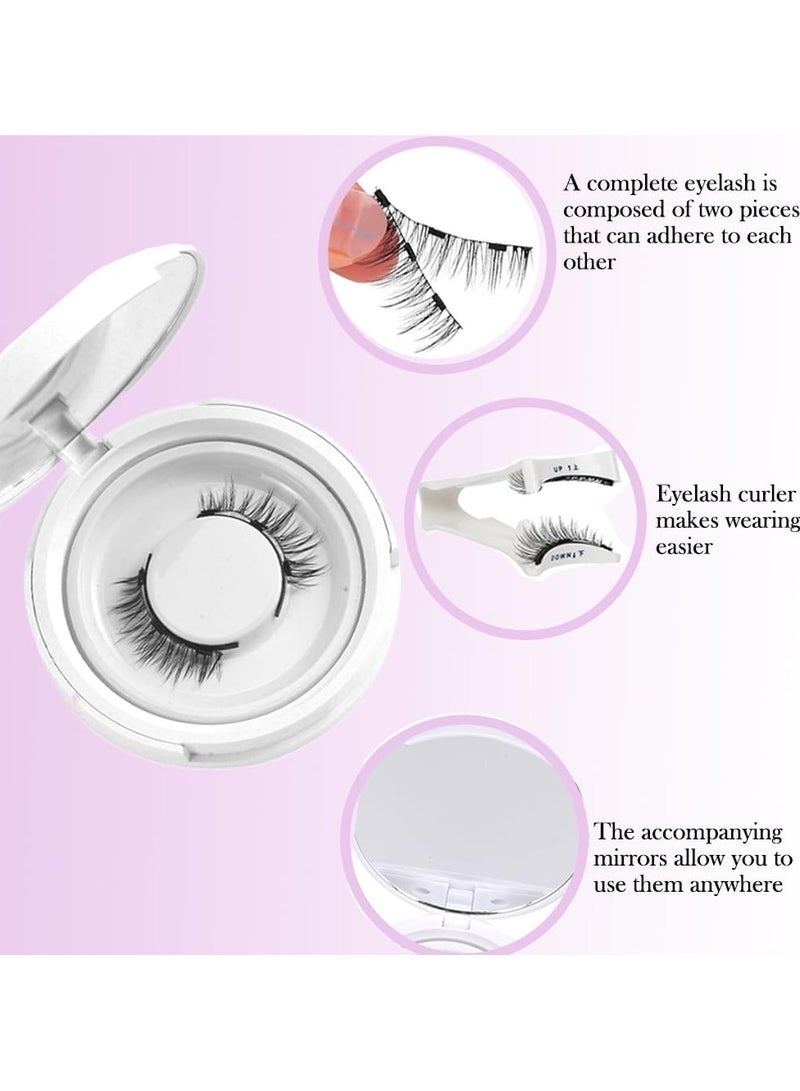 GlamKit 1 Pairs Magnetic Eyelashes, Reusable False Eyelashes, Natural Look Cat Eye Magnetic Lashes with Applicator, No Glue Needed, Fake Eyelashes Kit, Easy to Wear and Remove - Image 3