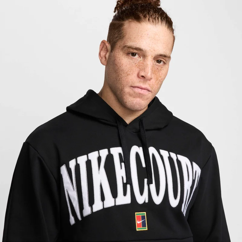 Nike Black Men's Dri-FIT Fleece Tennis Hoodie for Men | Best Price UAE