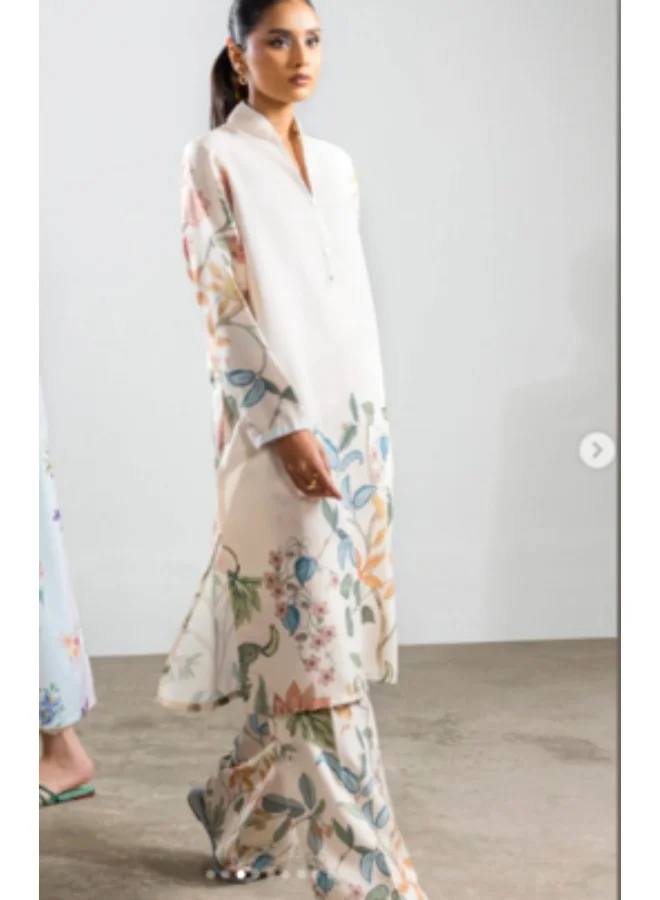 Bazm-A Fashion Atelier  BEIGE Floral-2PCS-MIX-2 PCS -SANA SAFINAS for Women | Best Price UAE