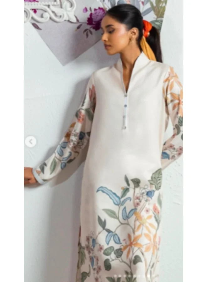 Bazm-A Fashion Atelier  BEIGE Floral-2PCS-MIX-2 PCS -SANA SAFINAS for Women | Best Price UAE