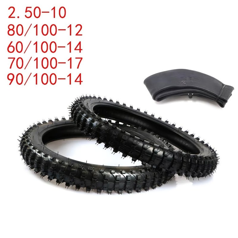 Dirt Bike Tire and Inner Tube Set 2.50 10 Inch Off Road Heavy Duty - Image 4