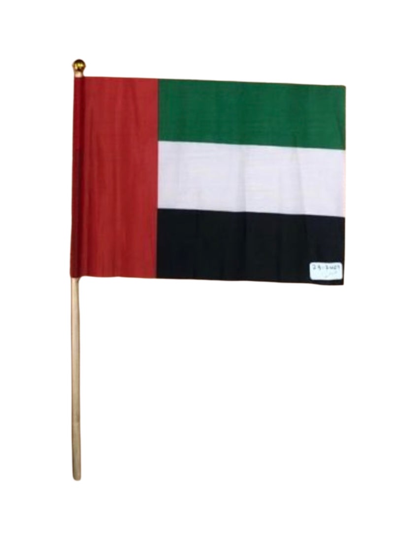 SEDRA | UAE National Flag Handheld – A4 Size with Wooden Stick 12 pieces - Image 1