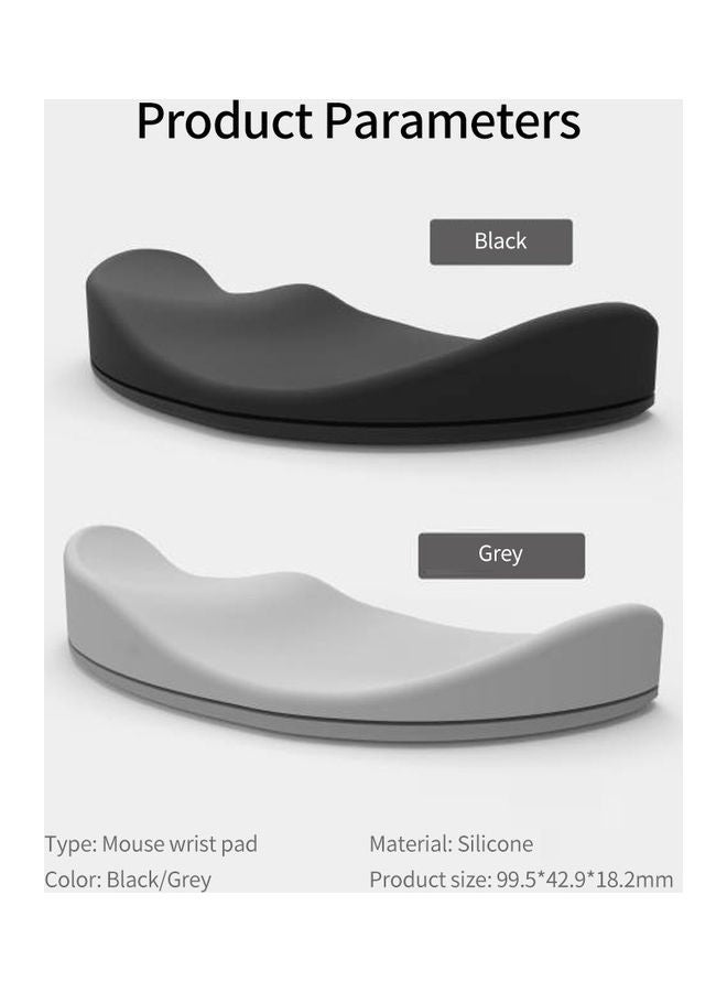 Loquat Silicone Wrist Mouse Pad Black - Image 2