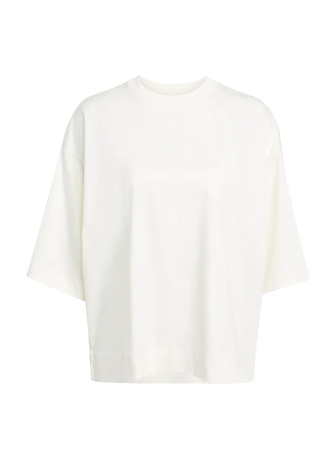 adidas W All Szn Sl T White Training T-Shirts For Women XS