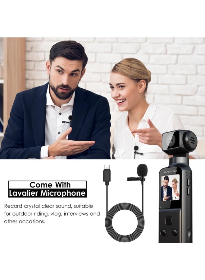ASIV 4K HD Camera, 270° Rotatable Large Wide Angle, Included 64G Card, 30m/98ft Underwater Camera with & Mic for Outdoor Riding Diving Shooting Vlog , 1000mAh Rechargeable - Image 5