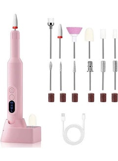 Electric Nail Drill,  Electrical Nail File Kit Portable Professional for Acrylic, Gel Nails,13 in 1 Cordless Electric Manicure Pedicure Set Polishing Shape Tools Design for Home Salon Use