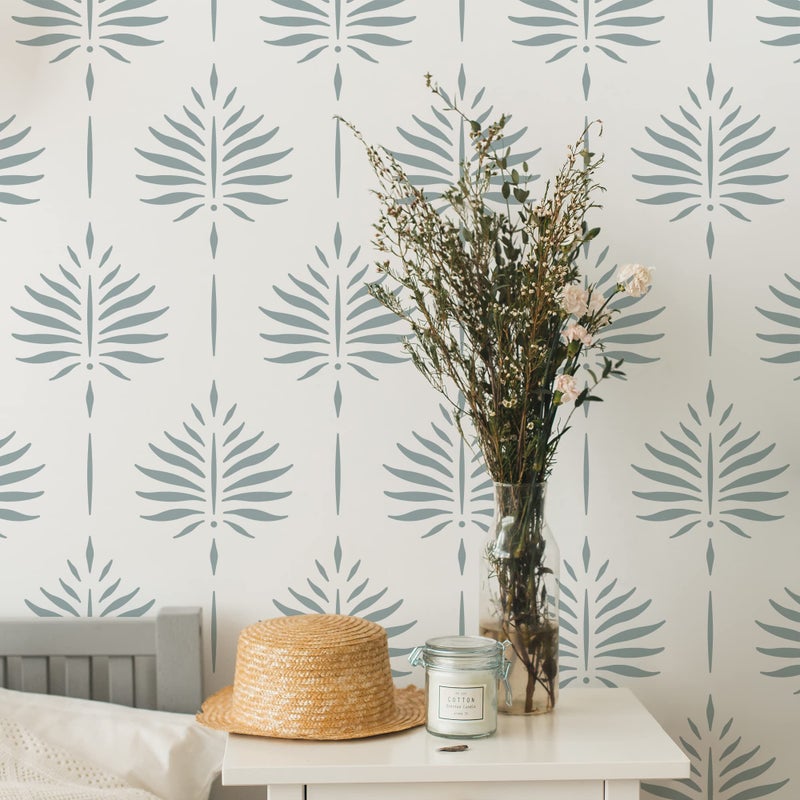 STENCILIT Fern Wall Stencil for Painting  XL Stencil Wall Stencils for Painting Large Pattern Modern Large Wall Stencils