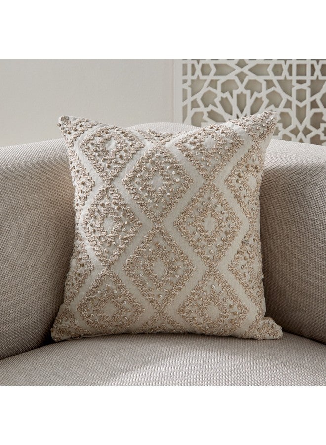 Home Box Green Artist Stonsh Embroidered Filled Cushion 45 x 45 cm  - Image 1