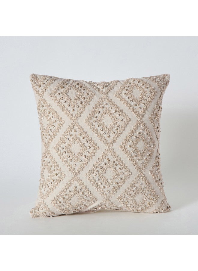 Home Box Green Artist Stonsh Embroidered Filled Cushion 45 x 45 cm  - Image 5