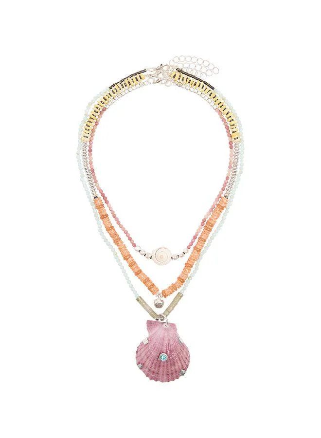 Parfois Set Of Necklaces With Stones And Shell