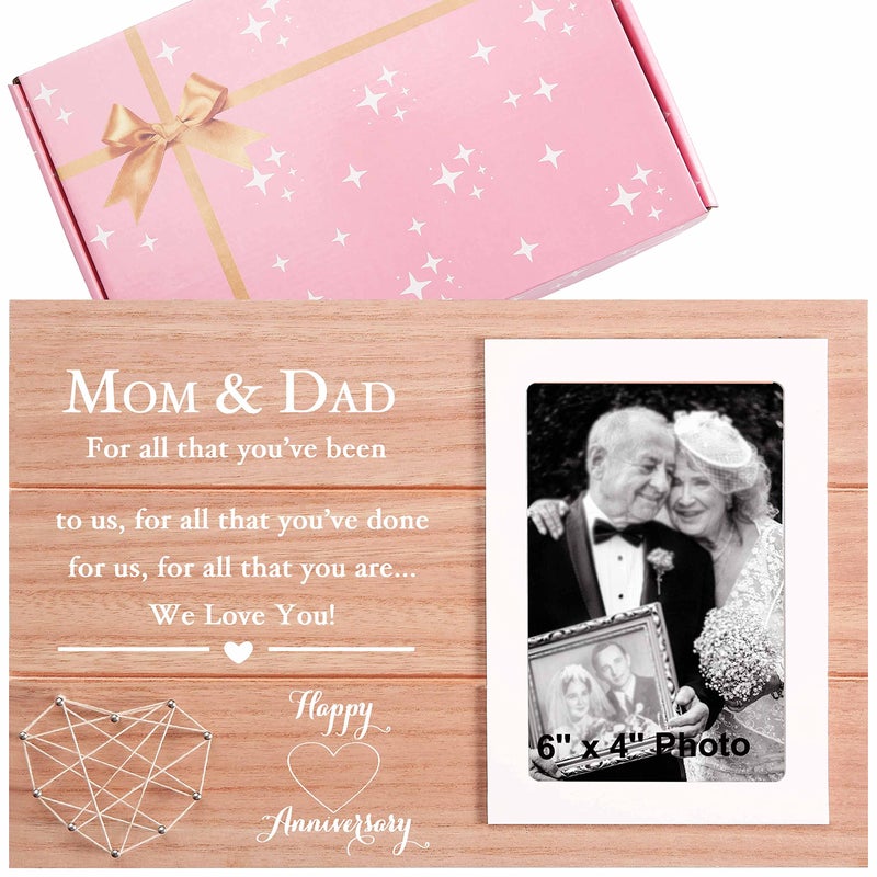 Happy Wedding Gifts for Mother Fatherfor All That Youre Been to Us for All That Youve Done for UsAnniversary Marriage Photo Frame Present for Mom Dad Parents Picture Frame from Son Daughter
