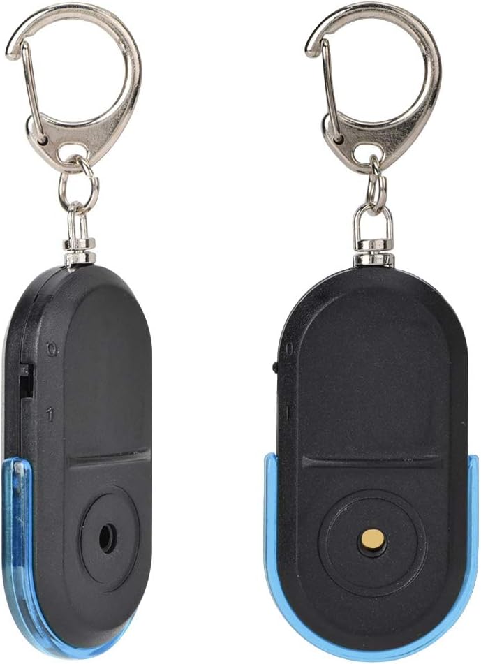 كلاراكو صفارة المفاتيح المفقودة، جهاز إنذار لاسلكي ضد الفقدان، جهاز تحديد موقع المفاتيح، صوت صفارة، ضوء LED مع بطارية (أزرق) - Image 1