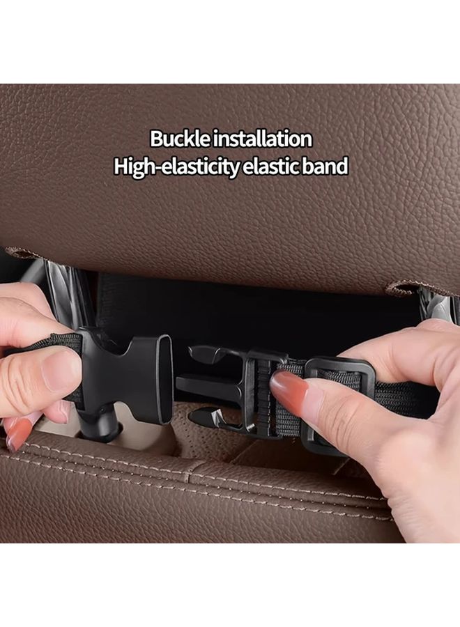 Brown Ergonomic Car Neck Support Pillow Breathable High Density Foam Napa Leather Cover Universal Fit For All Vehicles Reduces Neck Strain Improves Posture Comfort Upgrade For Car Seats - Image 3