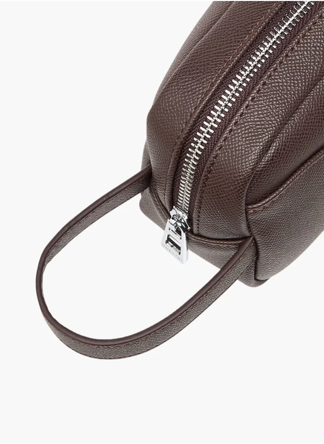 دوتشيني Men Textured Pouch with Zip Closure